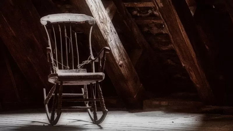 Old wooden rocking chair